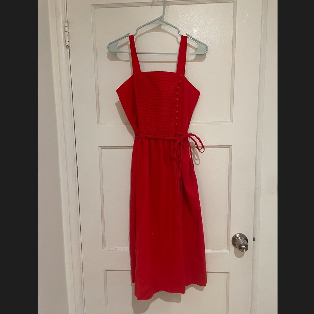Vintage 1950s red dress- size 5/6